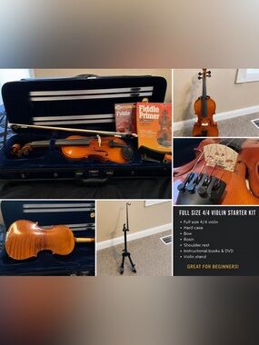 Full Size 4/4 Mendini Violin/Fiddle Kit